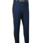 Men's MONO Turkey Slacks 100% Wool Plain Front Slim Fit 2502-04 Royal Blue