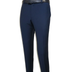 Men's MONO Turkey Slacks 100% Wool Plain Front Slim Fit 2502-04 Royal Blue