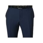 Men's MONO Turkey Slacks 100% Wool Plain Front Slim Fit 2502-04 Royal Blue