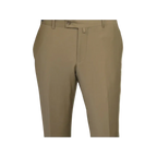 Men's MONO Turkey Slacks 100% Wool Plain Front Slim Fit 2502-7 Tan