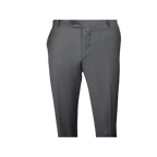 Men's MONO Turkey Slacks 100% Wool Plain Front Slim Fit 2502-08 Mid Gray