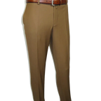 Men's MONO Turkey Slacks 100% Wool Plain Front Slim Fit 2502-10 Camel