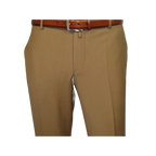 Men's MONO Turkey Slacks 100% Wool Plain Front Slim Fit 2502-10 Camel