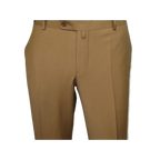 Men's MONO Turkey Slacks 100% Wool Plain Front Slim Fit 2502-10 Camel