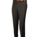 Men's MONO Turkey Slacks 100% Wool Plain Front Slim Fit 2502-11 D. Brown