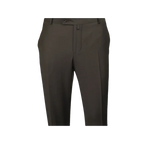 Men's MONO Turkey Slacks 100% Wool Plain Front Slim Fit 2502-11 D. Brown