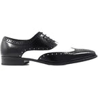 25092 - 111 Stacy Adams Tinsley Wingtip Oxford Men's Shoes Black White Lace Up - J.Valintin Men's Wear Legend - 256092 - 111 BW - 8.5