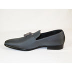 Stacy Adams Tazewell Plain Toe Tassel Tuxedo Shoes Slip On 25343-020 Gray
