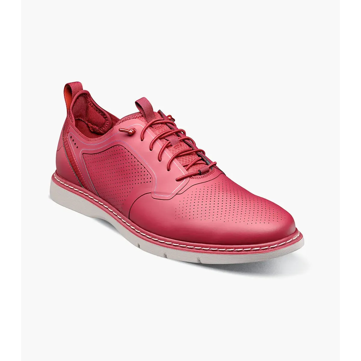 Stacy Adams Synchro Plain Toe Elastic Lace Up Sneaker Raspberry Shoes 25518-670