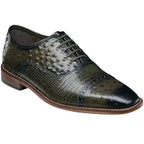 25527 Stacy Adams Leather Shoes Rodano Ostrich Lizard Print All Colors - J.Valintin Men's Wear Legend - 95168