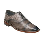 25527 Stacy Adams Leather Shoes Rodano Ostrich Lizard Print All Colors - J.Valintin Men's Wear Legend - 95132