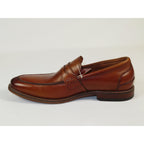25550-221 Stacy Adams Marlowe Algonquin Moc Toe Penny Slip On Cognac Leather