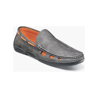 Men's Stacy Adams Delray Moc Toe Slip On Summer Shoes Gray Multi 25578-062