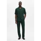 Men 2pc Walking Leisure Suit Short Sleeves By DREAMS 256-24 Hunter Green