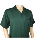 Men 2pc Walking Leisure Suit Short Sleeves By DREAMS 256-24 Hunter Green
