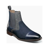 Stacy Adams Finney Cap Toe Chelsea Boot Smooth Leather Multi Navy 25620-492