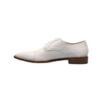 25630 - 100 Stacy Adams Tedesco Cap Toe Oxford Lizard Leather Dress Shoes White - J.Valintin Men's Wear Legend - 25630 - 100 White - 8.5