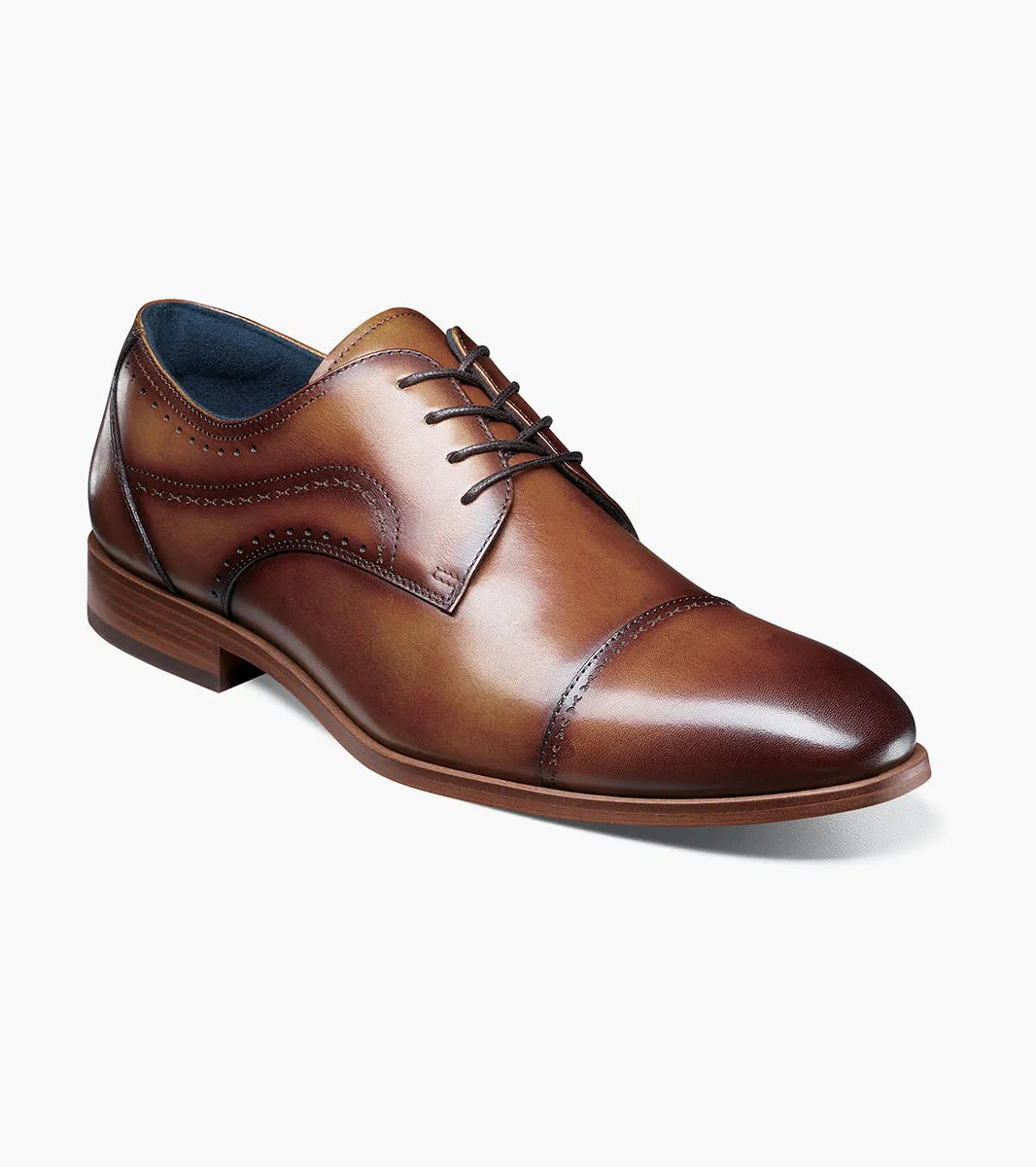 Stacy Adams Bryant Cap Toe Oxford Shoes Leather Tan 25634-240