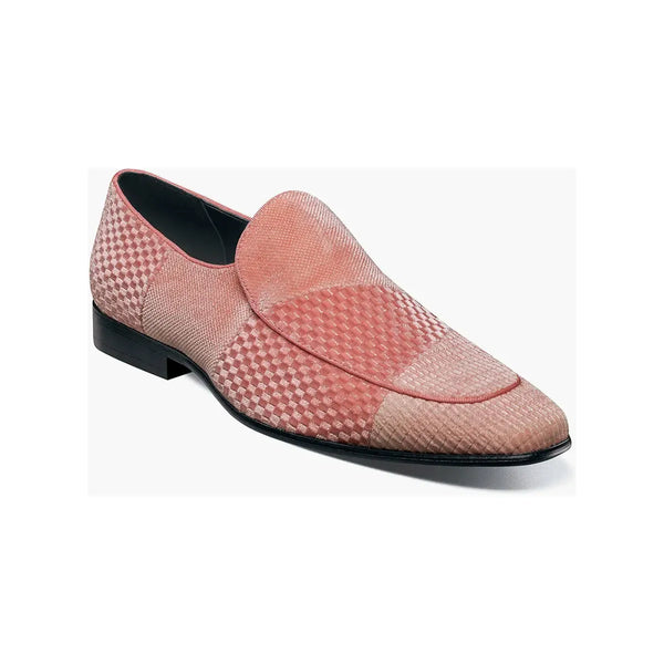 Stacy Adams Shapshaw Velour Moc Toe Slip On Shoes Blush Pink 25642-684