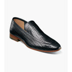 Stacy Adams Winden Moc Toe Perf Slip On Shoes oversized Black 25645-001