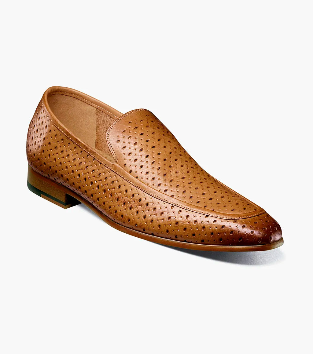 Stacy Adams Winden Moc Toe Perf Slip On Shoes oversized Natural 25645-280