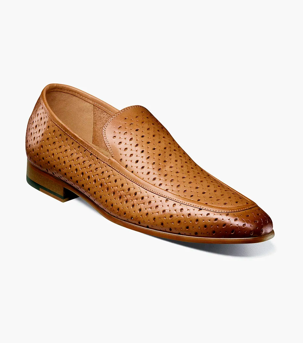 Stacy Adams Winden Moc Toe Perf Slip On Shoes oversized Natural 25645-280