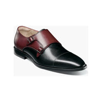 Stacy Adams Raythorne Cap Toe Double Monk Strap Shoes Black Multi 25671-009