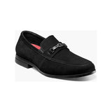 Stacy Adams Ravelle Moc Toe Bit Slip On Shoes Black Suede 25680-008