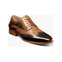 Stacy Adams Ivingale Wingtip Oxford Dress Shoes Leather Brown Multi 25684-249