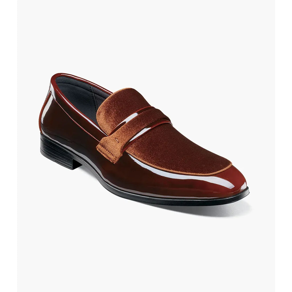 Stacy Adams Spratley Moc Toe Saddle Slip On Dress Shoes Brown 25686-200