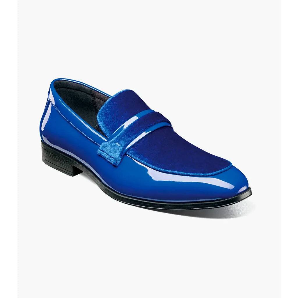 Stacy Adams Spratley Moc Toe Saddle Slip On Dress Shoes Royal 25686-432