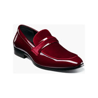 Stacy Adams Spratley Moc Toe Saddle Slip On Dress Shoes Burgundy 25686-601