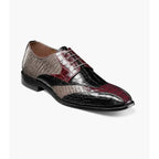 Stacy Adams Tristano Modified Bike Toe Oxford Shoes Burgundy Multi 25694-641