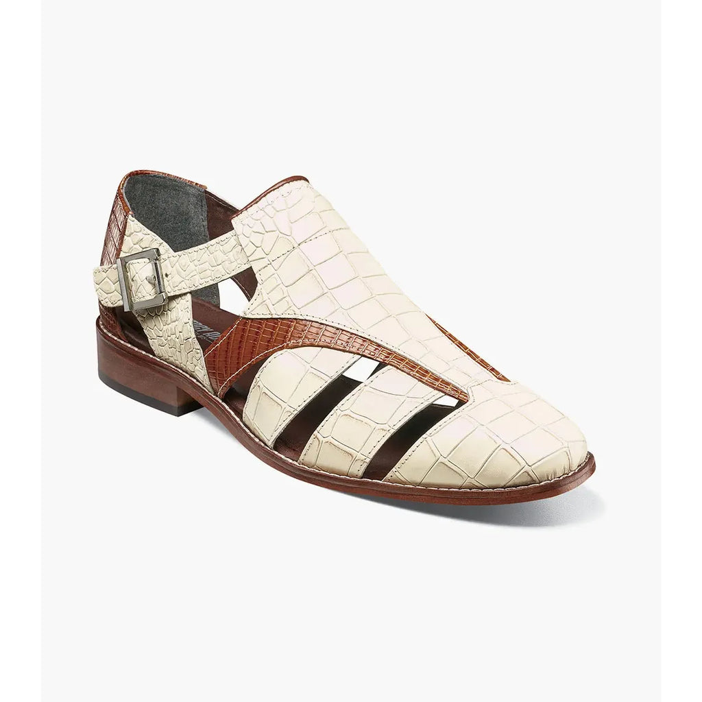 Stacy Adams Calandro City Summer Sandal Ivory Multi 25695-114