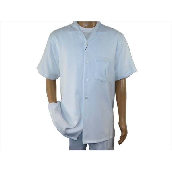 Men's Short Sleeves Shirt By DREAMS 256 Solid White