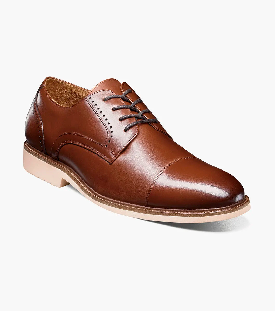 Stacy Adams Wesbridge Cap Toe Oxford Shoes Leather Chacolate 25713-202