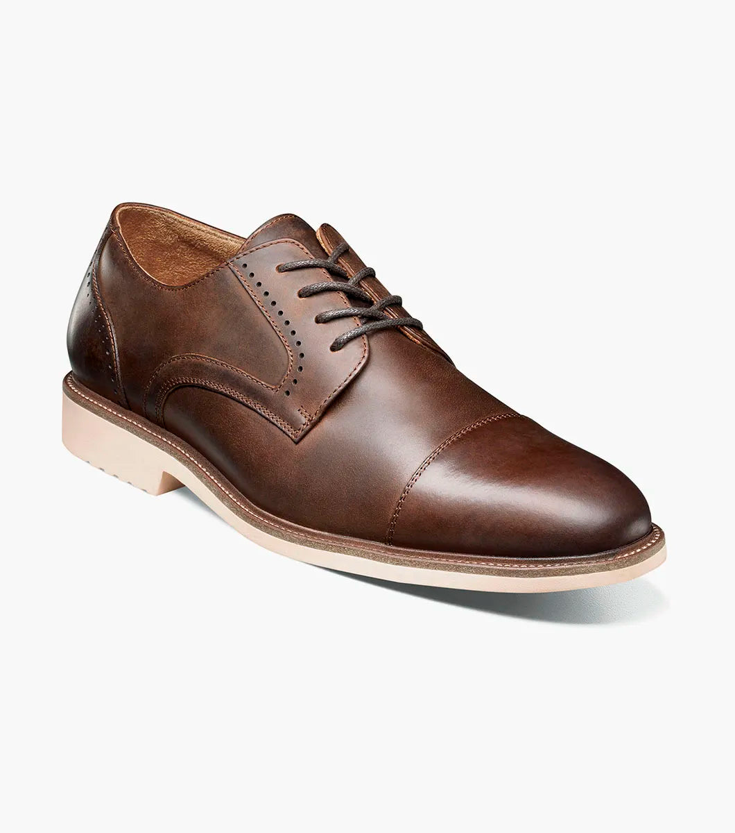 Stacy Adams Wesbridge Cap Toe Oxford Shoes Leather Brown CH 25713-215