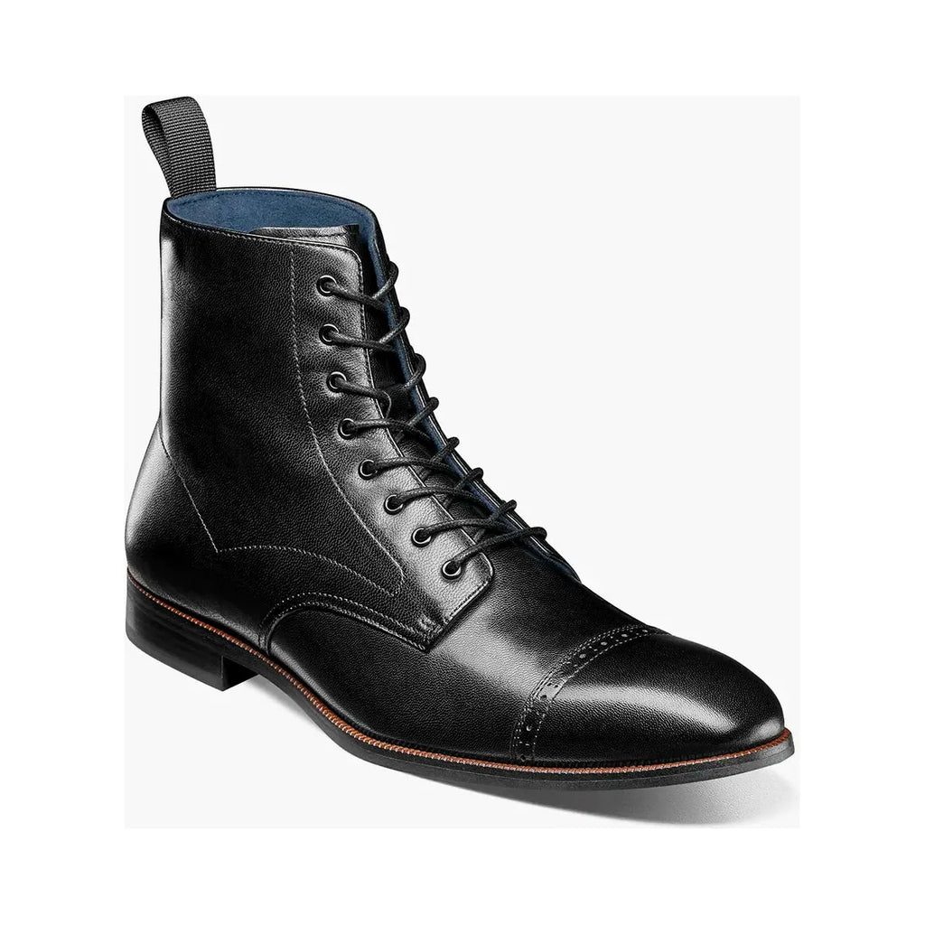Stacy Adams Henry Cap Toe Lace Up Boot Leather Black  25718-001