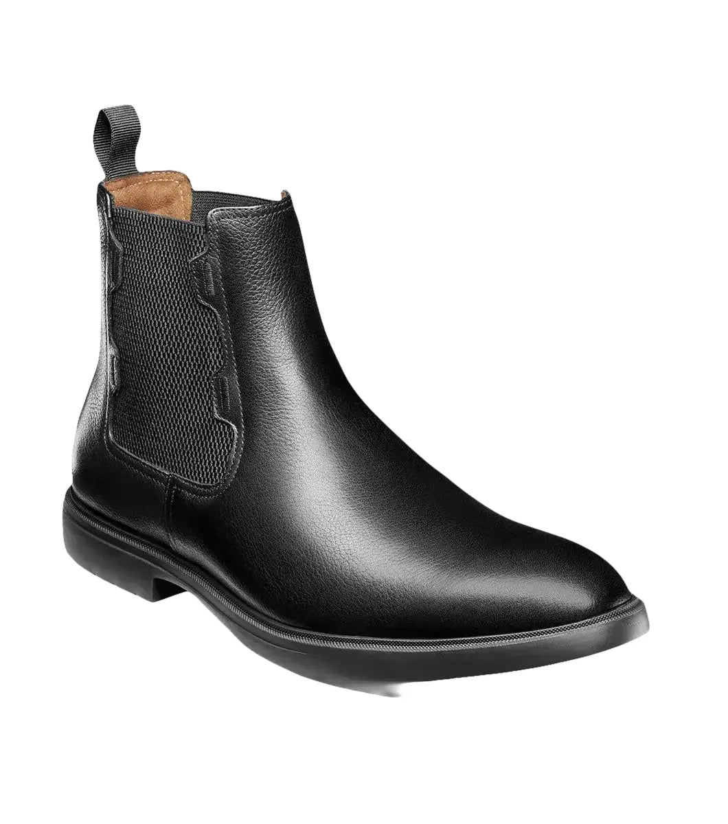 Men's Stacy Adams Townsend Plain Toe Chelsea Boot Black Tumbled 25728-007