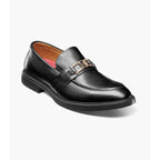 Stacy Adams Todridge Moc Toe Bit Slip On Shoes Black Tumbled 25729-007