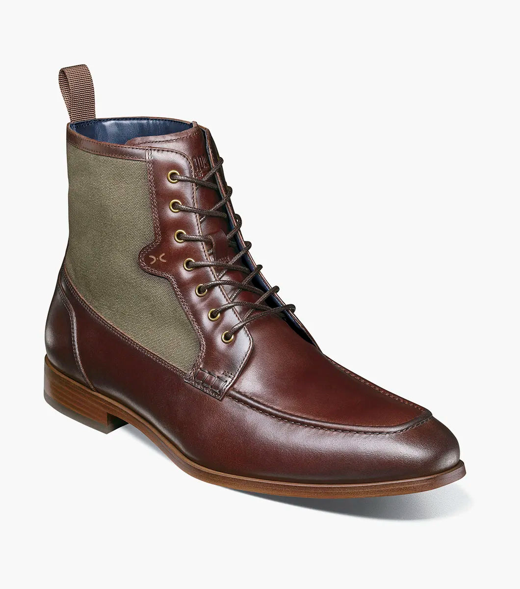 Stacy Adams Brumley Moc Toe Lace Up Boot Brown Multi 25731-249