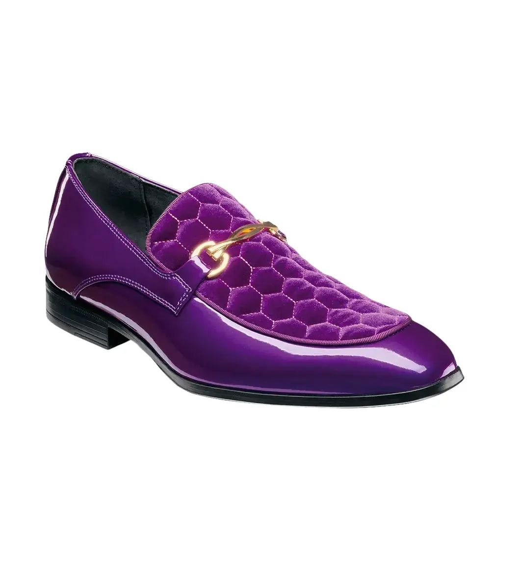 Stacy Adams Sprague Moc Toe Bit Slip On Shoes Purple 25732-542