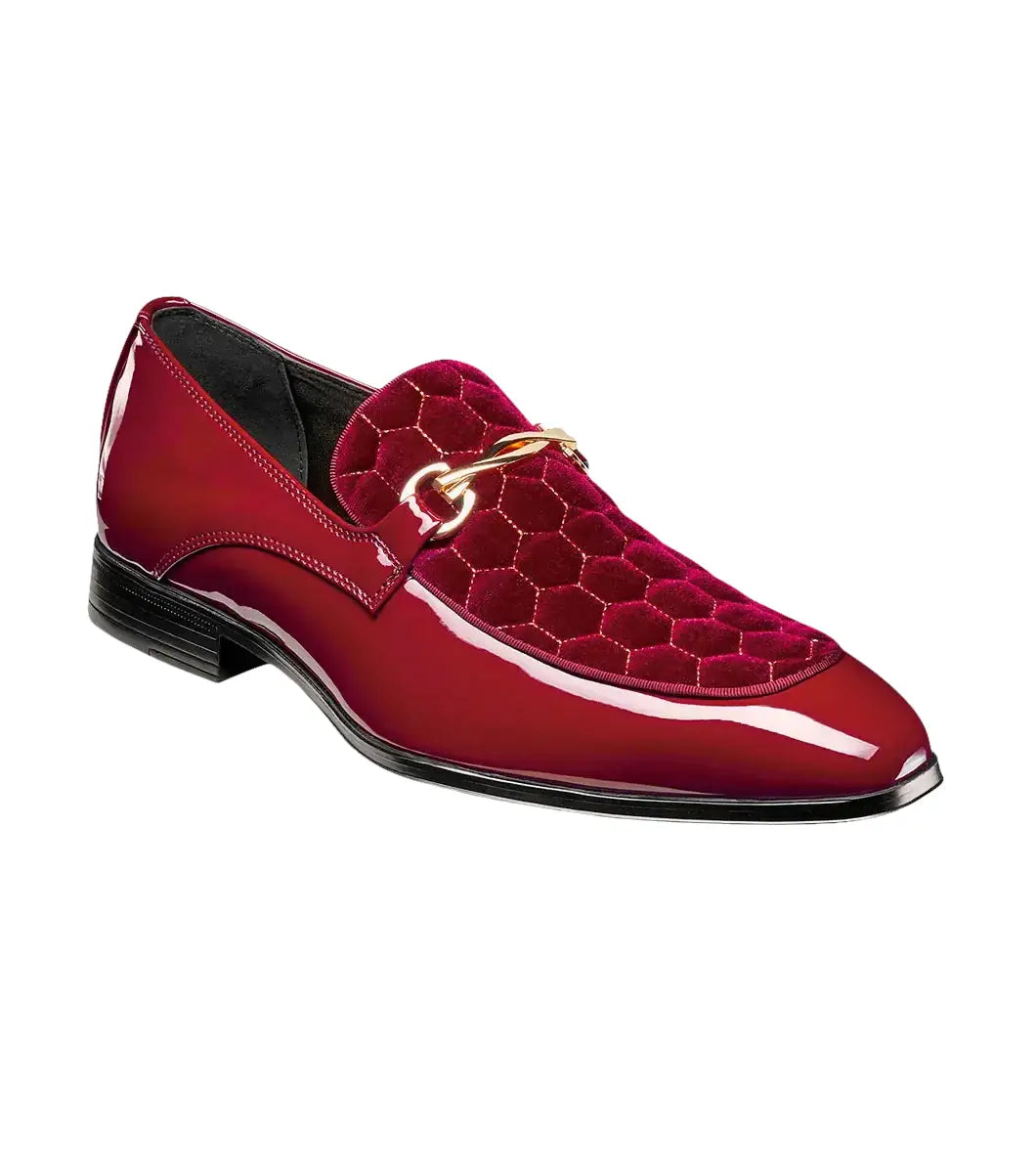 Stacy Adams Sprague Moc Toe Bit Slip On Shoes Burgundy 25732-601