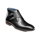 Stacy Adams Kaius Plain Toe Double Monk Strap Boot Black 25733-001