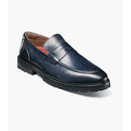 Stacy Adams Hayes Moc Toe Penny Slip On Shoes Leather Navy 25735-410