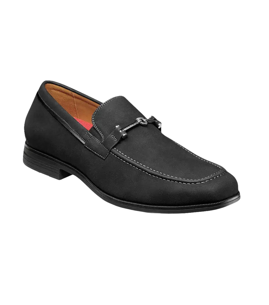 Stacy Adams Richardson Moc Toe Bit Slip On Shoes Black 25746-001