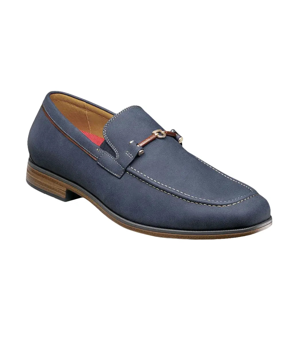 Stacy Adams Richardson Moc Toe Bit Slip On Shoes Navy 25746-410