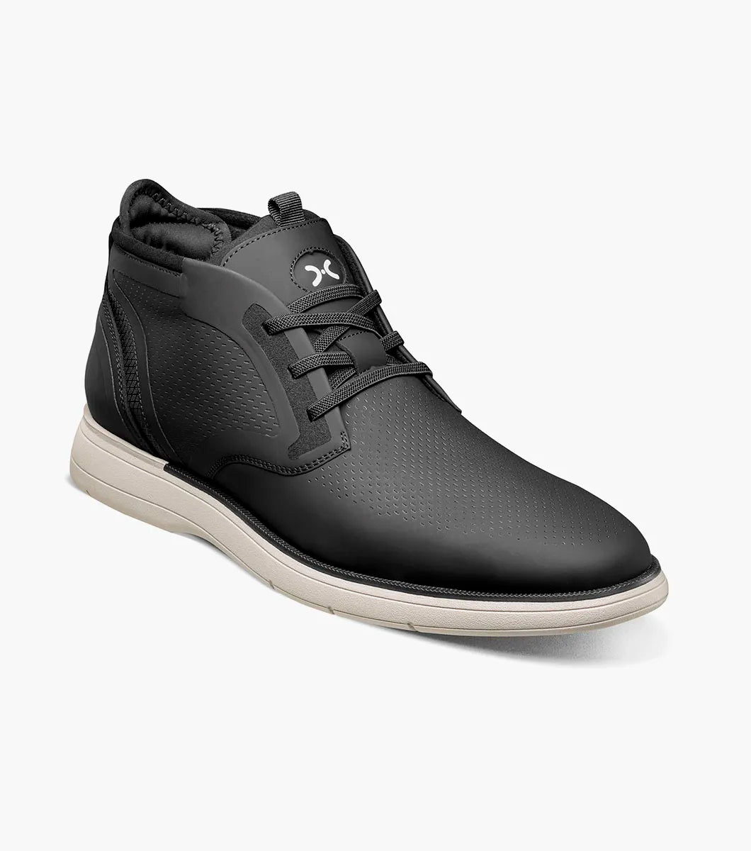 Stacy Adams Eastmont Plain Toe Elastic Lace Chukka Boot Black 25748-001