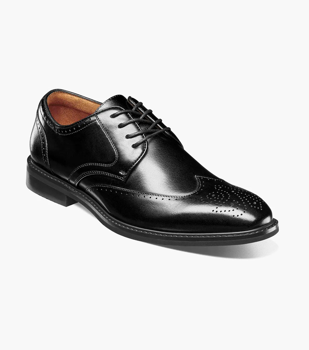 Stacy Adams Bennett Wingtip Oxford Classic Shoes Black 25752-001