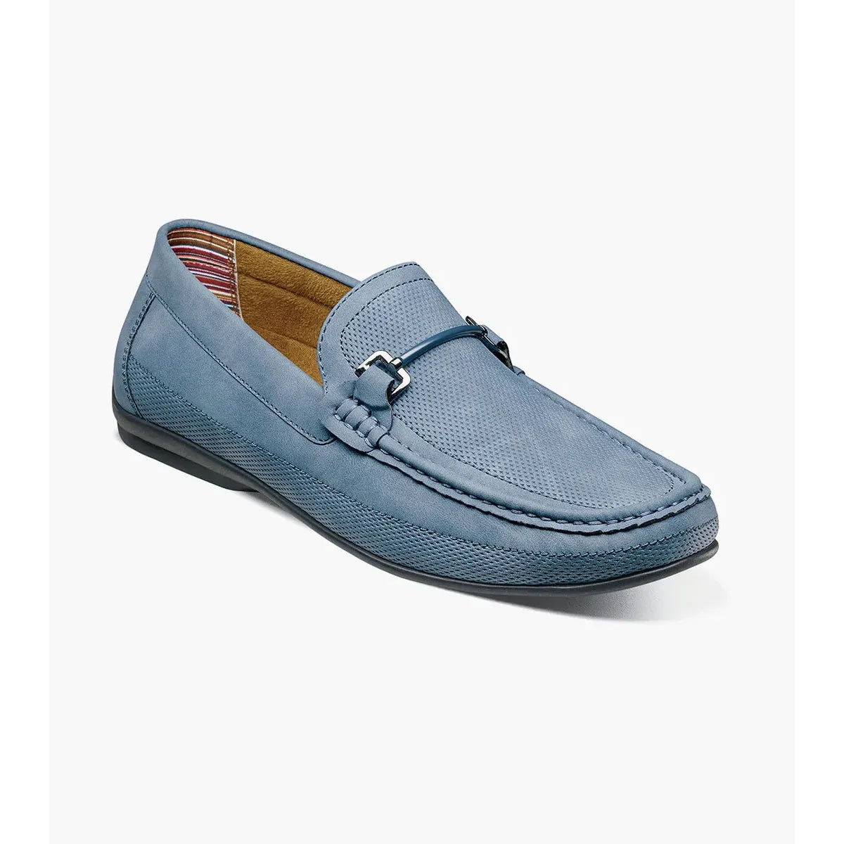 Stacy Adams Colton Moc Toe Bit Slip On Shoes Navy 25760-410